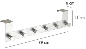 Wieszak na drzwi - 6x haczyki na drzwi CELANO, WENKO