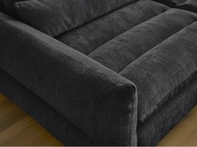 Czarna sofa z tkaniny szenilowej 276 cm Neil – Bobochic Paris