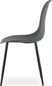 Krzesło OSAKA ciemnoszare z czarnymi nogami