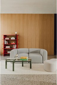 Zielony stolik ze szklanym blatem 55x105 cm Kob – noo.ma