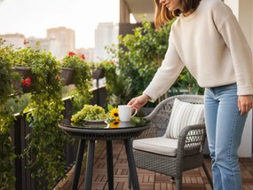 Okrągły stolik aluminiowy BREVE