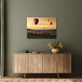 Obraz na szkle - latające balony (70x50 cm)