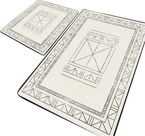 Kremowe dywaniki łazienkowe zestaw 2 szt. 60x100 cm Touch – Foutastic