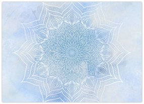 Obraz na szkle - Zimowa mandala (70x50 cm)