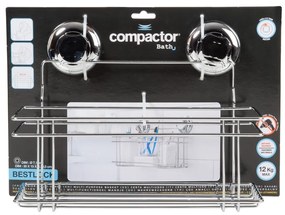 Samoprzylepna metalowa półka łazienkowa w kolorze srebra Bestlock Bath – Compactor