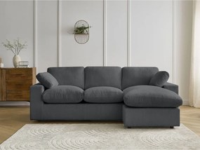 Ciemnoszary sztruksowy narożnik Belair – Bobochic Paris