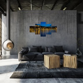 Obraz miasta nocą (125x70 cm)