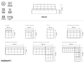 Ciemnoszary narożnik modułowy (strona zmienna) Kalai – Makamii