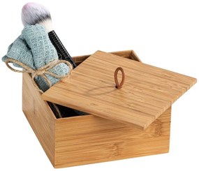 Organizer łazienkowy TERRA, bambus, 15 x 15 cm, WENKO