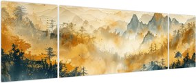 Obraz - Góry, akwarela (170x50 cm)