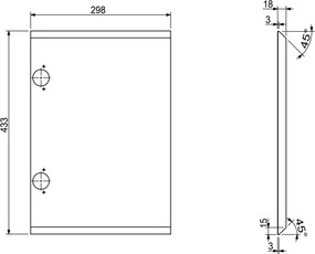 Mexen Rivel szafka łazienkowa 100 cm z umywalką Vela prawą, 1S, 1D, ryflowana, biała mat - 91A23-10047-3-BBFF01-W23P01