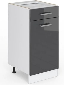 Szafka dolna do kuchni antracyt wysoki połysk 40x46x81.6 r-line