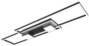 Czarno-biała lampa sufitowa LED ze zdalnym sterowaniem i ściemniaczem 28x100 cm Albany – Trio