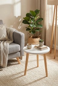 Skandynawski Stolik Biały Kawowy D8-R20