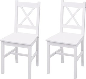 Krzesło do jadalni MCW-F77 (zestaw 2 sztuk),  biały