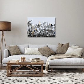 Obraz na szkle - Ilustrowana dżungla (70x50 cm)