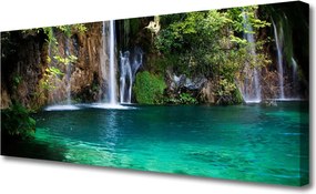 Obraz na płótnie Krystaliczny Spad nad Jeziorem