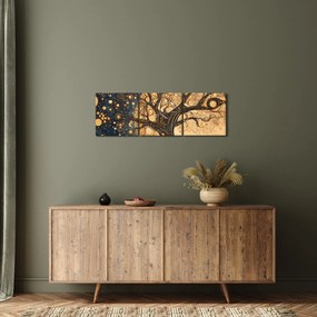 Obraz – Surrealistyczne drzewo (z zegarem) (90x30 cm)