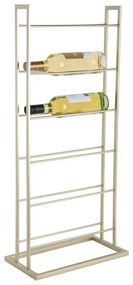 Metalowy regał na wino w kolorze złota liczba butelek 5 38x84,5x20 cm Single Floor – PT LIVING