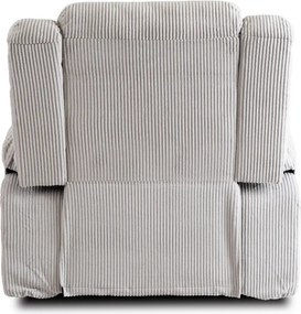 Fotel Rozkładany z Podnóżkiem ARTURO Szary Nowoczesny