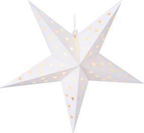 Gwiazda LED z papieru, ozdoba świąteczna, 60 cm