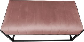 Ławka KAYA tkanina Welur loft ławka metal : Kolor Stelaża - Czarny , Kolor tkaniny - VELVET - MG58, Typ tkaniny - Velvet