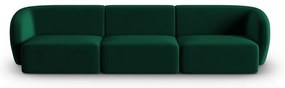 Zielona aksamitna sofa 266 cm Paolo – Milo Casa