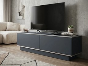 PROMOCJA Stolik RTV ALVIN 135 cm, antracyt/srebrny II. jakość