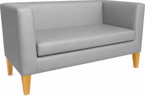 Sofa Monaco : Kolor nogi - Drewno, Kolor tkaniny - EKO-SKÓRA - 22D, Typ tkaniny - Eko-skóra , Wysokość nogi - 20 cm