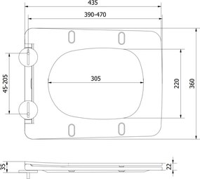 Mexen Vera deska wolnoopadająca slim, duroplast, biała połysk - 39164000