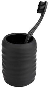 Czarny kubek na szczoteczki do zębów ceramiczny Illana – Wenko