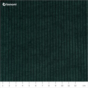 Sofa rozkładana ze sztruksową tapicerką Karup Design Grab Raw/Dark Green