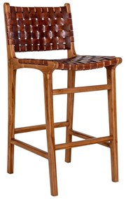 Brązowy hoker z drewna tekowego 101 cm Perugia – House Nordic