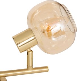 Lampy sufitowe PILLA, złoto i szklane klosze, 2 punktowe