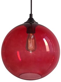 Okrągła lampa wisząca z czerwonym kloszem - 9X Z045 T0-E73