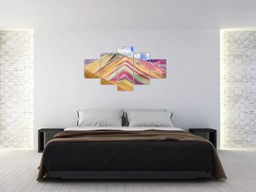 Obraz - Rainbow Mountain, Peru (125x70 cm)