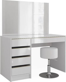 Zestaw toaletek biały/złoty 120x55x75 sherry