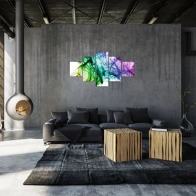 Obraz - kolorowy dym (125x70 cm)