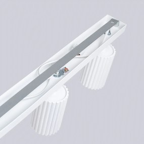 Listwa oświetleniowa 3-punktowa KARBON 3L biała ryflowana SOLLUX  LIGHTING