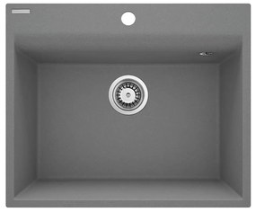Deante ZRC_S10A - Zlewozmywak kuchenny CORIO 50x60 cm granitowy/metaliczny szary