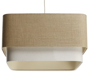 Lampa wisząca KWADRO DUO 001 51x47cm jutowa/kremowa BPS KONCEPT