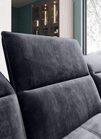 Narożnik COLOMBO XL Prawostronny z elektryczną regulacją siedziska w tkaninie PALLADIUM 19 WERSAL