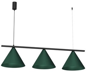 Lampa wisząca na przewodzie CAPITAL 3xGX53/15W/230V zielona