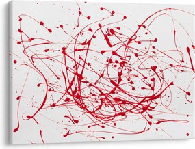 Obraz przy użyciu techniki drippingu (70x50 cm)