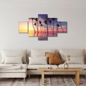 Obraz palm wznoszących się nad powierzchnią (125x70 cm)