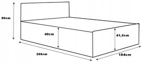 Łóżko 180x200cm z materacem i pojemnikiem na pościel PARTY 1 Biały