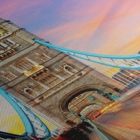 Obraz - Tower Bridge (z zegarem) (90x30 cm)