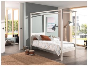 Białe łóżko dziecięce 90x200 cm PINO CANOPY – Vipack