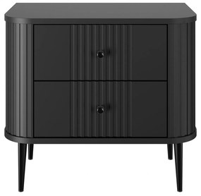 Zestaw szafek nocnych Vesper 56 cm - czarny / czarne nogi