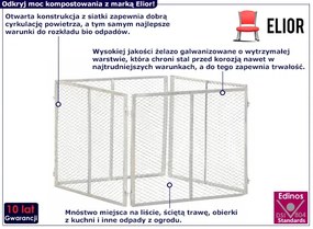 Otwarty kompostownik ogrodowy z żelaza - Zurino